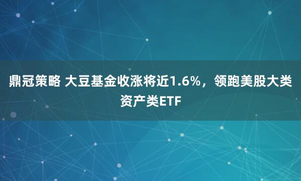 鼎冠策略 大豆基金收涨将近1.6%，领跑美股大类资产类ETF